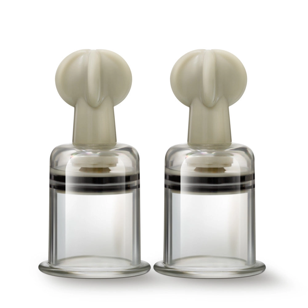 Temptasia By Blush® | Clit & Nipple Large Twist Suckers Set of 2 Clear Pump
