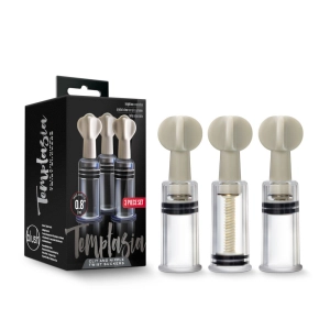 Temptasia By Blush® | Clit & Nipple Twist Suckers Set of 3 Clear Pump