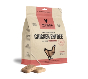 Vital Essentials Chicken Entree Mini Patties Freeze-Dried Raw Dog Food