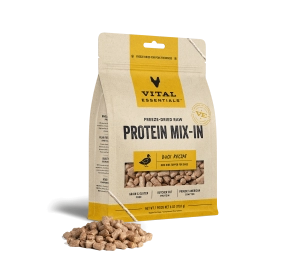 Vital Essentials Duck Recipe Freeze-Dried Raw Protein Mix-In Mini Nibs Topper For Dogs