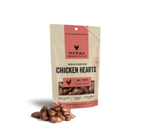 Vital Essentials Freeze-Dried Chicken Hearts Dog Treats