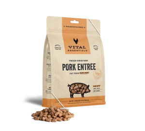 Vital Essentials Pork Entree Mini Nibs Freeze-Dried Raw Cat Food