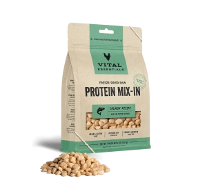 Vital Essentials Salmon Recipe Freeze-Dried Raw Protein Mix-In Mini Nibs Topper For Dogs