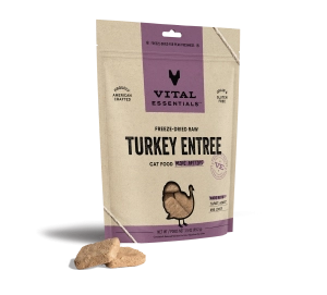 Vital Essentials Turkey Entree Mini Patties Freeze-Dried Raw Cat Food