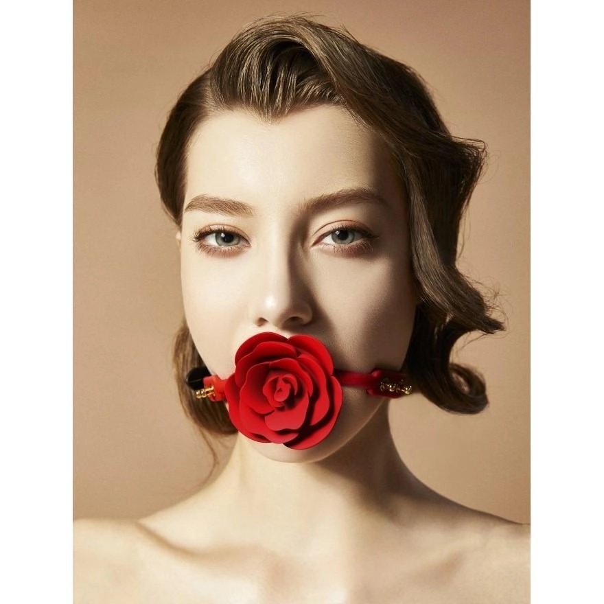 ZALO & UPKO Doll Designer Collection Rose Ball Gag - Red